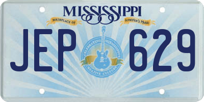 MS license plate JEP629