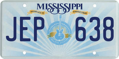 MS license plate JEP638