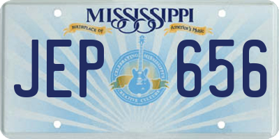 MS license plate JEP656
