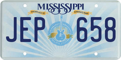 MS license plate JEP658