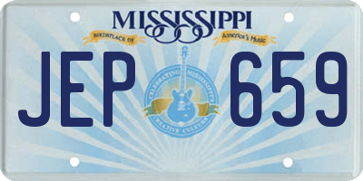 MS license plate JEP659
