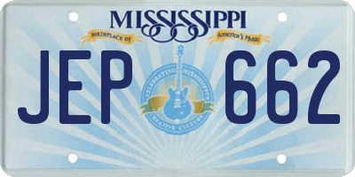 MS license plate JEP662