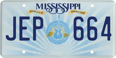 MS license plate JEP664