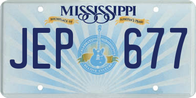 MS license plate JEP677