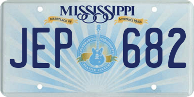 MS license plate JEP682