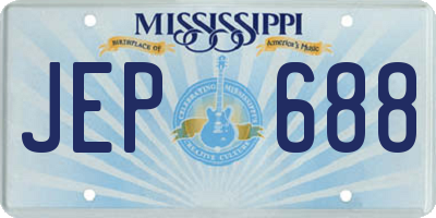 MS license plate JEP688