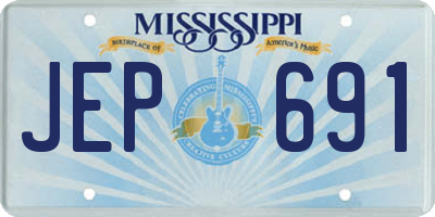 MS license plate JEP691