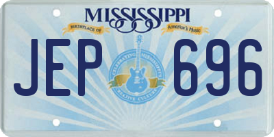 MS license plate JEP696
