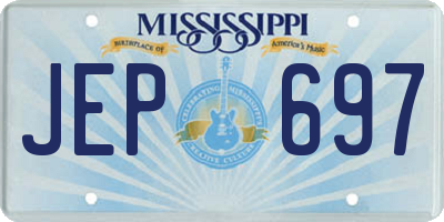 MS license plate JEP697