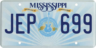 MS license plate JEP699