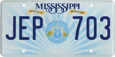 MS license plate JEP703
