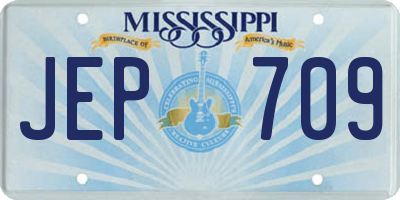 MS license plate JEP709