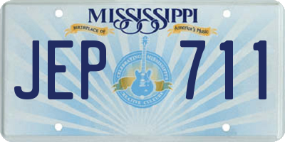 MS license plate JEP711