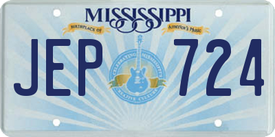 MS license plate JEP724