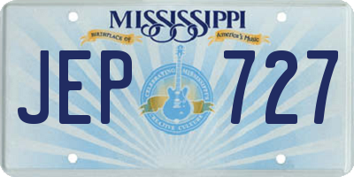 MS license plate JEP727