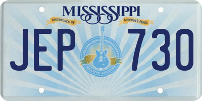 MS license plate JEP730
