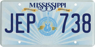 MS license plate JEP738