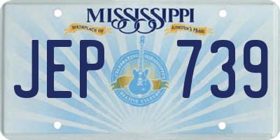 MS license plate JEP739