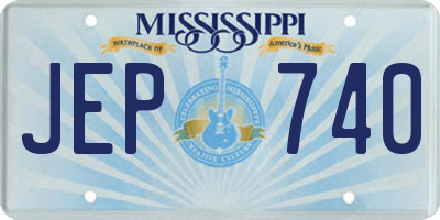 MS license plate JEP740