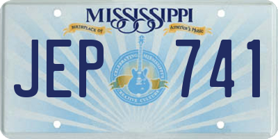 MS license plate JEP741