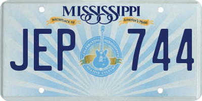 MS license plate JEP744