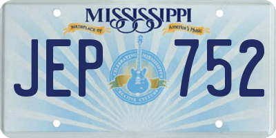 MS license plate JEP752