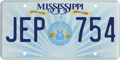 MS license plate JEP754