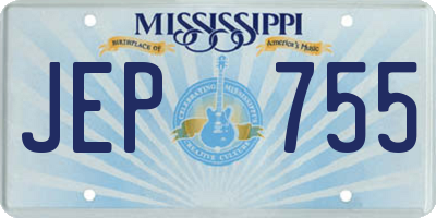 MS license plate JEP755