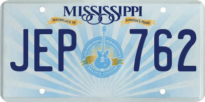 MS license plate JEP762