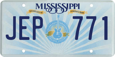 MS license plate JEP771