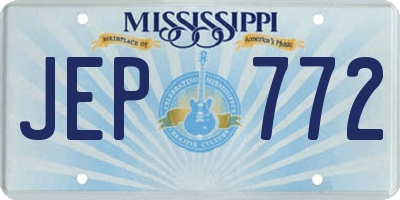 MS license plate JEP772