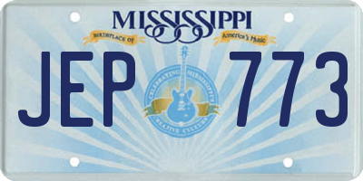 MS license plate JEP773