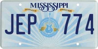 MS license plate JEP774