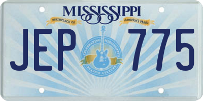MS license plate JEP775