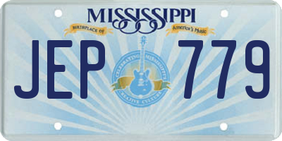 MS license plate JEP779