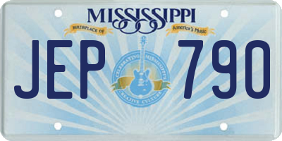 MS license plate JEP790