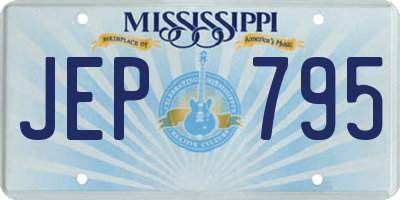 MS license plate JEP795