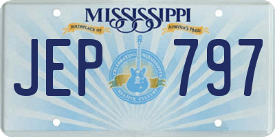 MS license plate JEP797