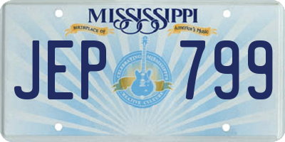 MS license plate JEP799