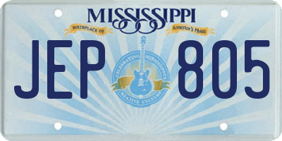 MS license plate JEP805