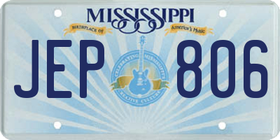 MS license plate JEP806