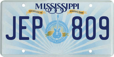 MS license plate JEP809