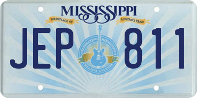 MS license plate JEP811