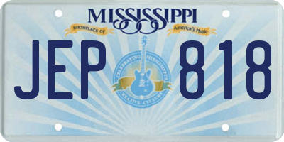 MS license plate JEP818