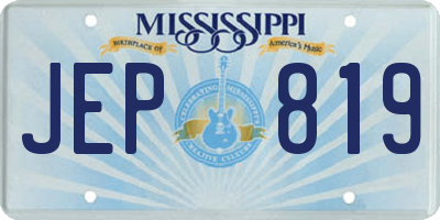 MS license plate JEP819