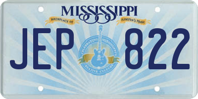 MS license plate JEP822