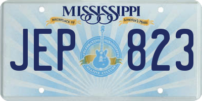 MS license plate JEP823