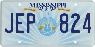 MS license plate JEP824