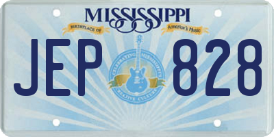 MS license plate JEP828