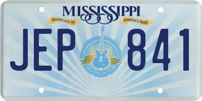 MS license plate JEP841